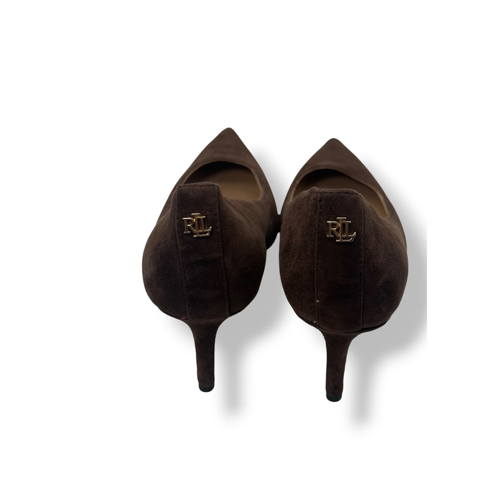 Lauren Ralph Lauren Womens Brown Suede Pointed Toe Pumps Stiletto Heels Size 6B - Picture 4 of 10